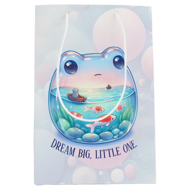 Bezaubernd "Dream Big, Little One" - Frog - Mittlere Geschenktüte (Vorderseite)