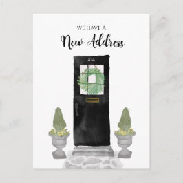 Bezaubernd haben wir die neue schwarze Tür an der Postkarte