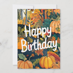 Bezaubernd Hübscher Herbstfall glücklich Geburtsta Karte