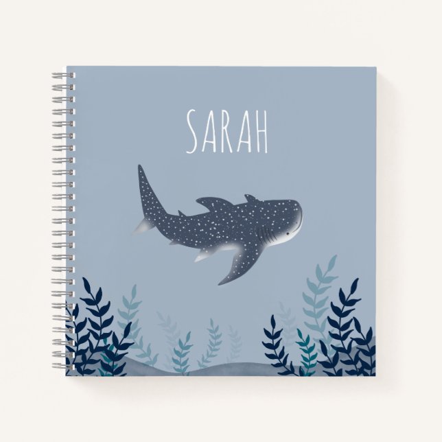 Bezaubernd unter dem Namen Whale Shark Notizbuch (Vorderseite)