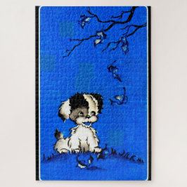 bezaubernd Welpe im Herbst