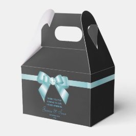 Bezaubernde aquamarine Bogen-u. Geschenkschachtel