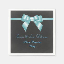 Bezaubernde aquamarine Bogen-u. Serviette