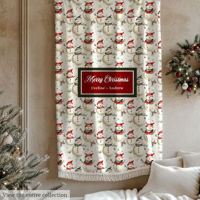 Bezaubernde Aquarelldecke mit Rot und Grün Fleecedecke (Charming watercolor blanket with red and green)