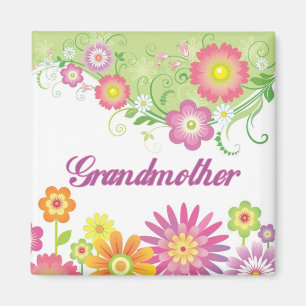 Bezaubernde Blumen Großmutter Magnet