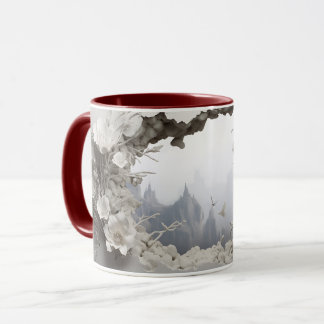 Bezaubernde Blumenrealm-Keramik Kaffeekoffe Tasse 