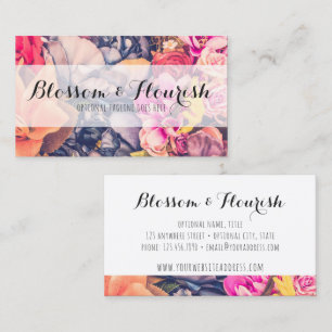 Bezaubernde BlumenRosen-Trendy moderner Florist u. Visitenkarte