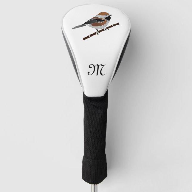 Bezaubernde Boreal Chickadee Bird Cartoon Golf Headcover (Vorderseite)