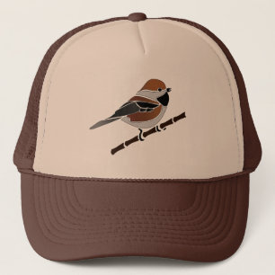Bezaubernde Boreal Chickadee Bird Cartoon Truckerkappe