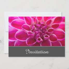 Bezaubernde Einladungskarte mit rosa Dahlia