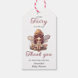 Bezaubernde Fee mit Mushrooms Girl Baby Dusche Geschenkanhänger