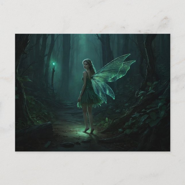 Bezaubernde Forest Fairy Fantasy Art Postkarte (Vorderseite)