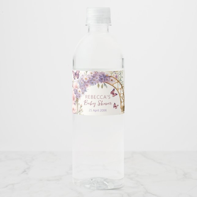 Bezaubernde Gartenpastellschmetterlinge Babydusche (Vorderseite)