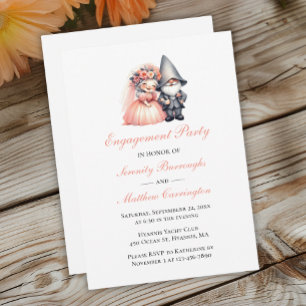 Bezaubernde Gnome Engagement Party Woodland Garden Einladung