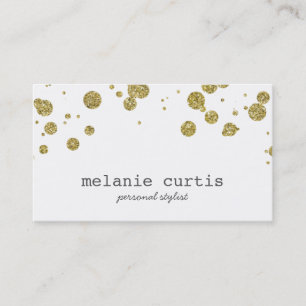 Bezaubernde GoldGlitzerconfetti-Punkte Visitenkarte