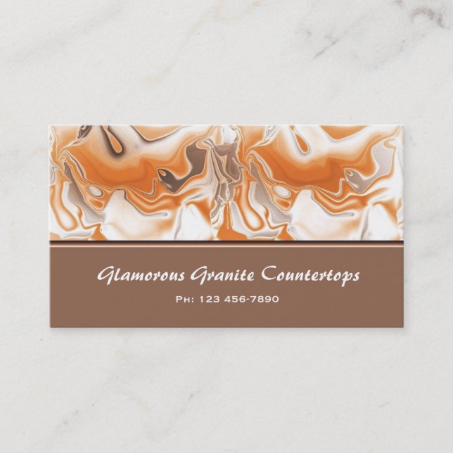 Bezaubernde Granitcountertops-Visitenkarte Visitenkarte (Vorderseite)