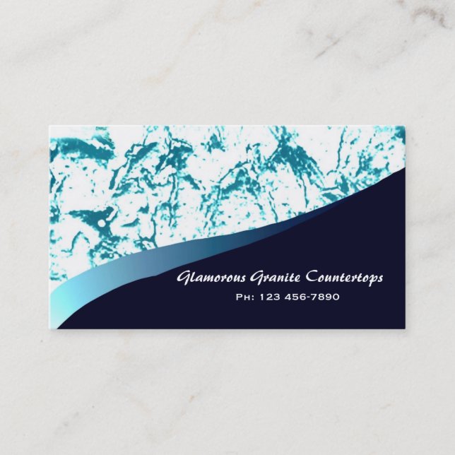 Bezaubernde Granitcountertops-Visitenkarte Visitenkarte (Vorderseite)