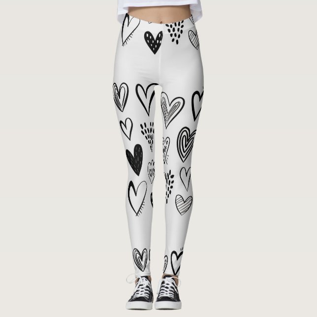 bezaubernde Herzen Leggings (Vorderseite)