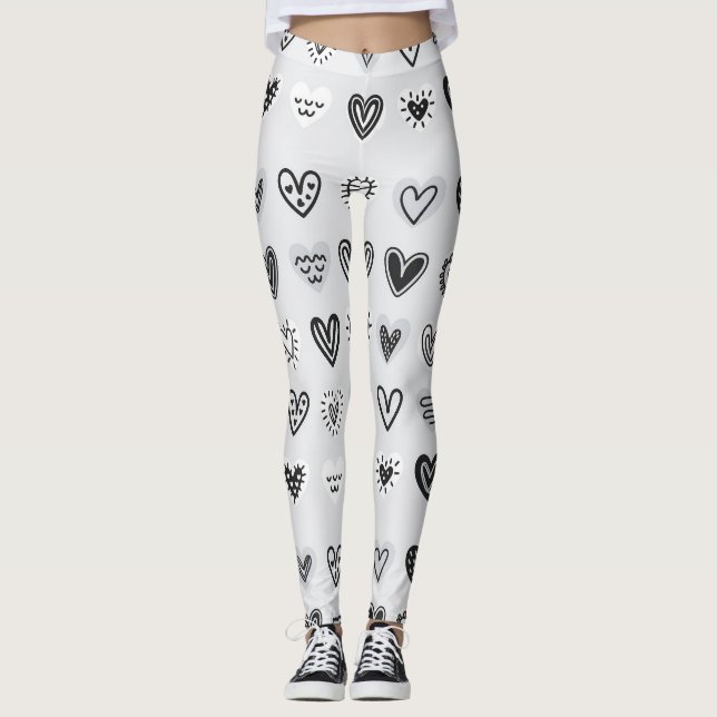 bezaubernde Herzen Leggings (Vorderseite)