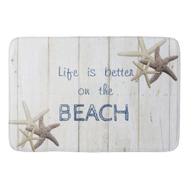 Bezaubernde Holztextur, Starfish, Strand Badematte