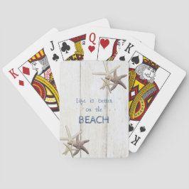 Bezaubernde Holztextur, Starfish, Strand Spielkarten