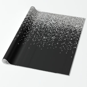 Bezaubernde Kaskaden des silbernen Geschenkpapier