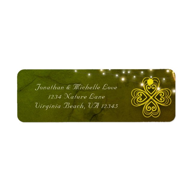 Bezaubernde keltische Clover- und String-Lights-Ad (Vorne)