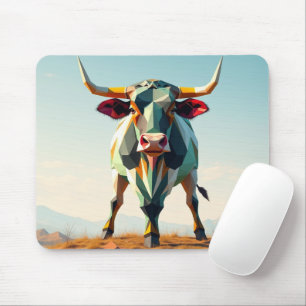 Bezaubernde Landkuhlandschaft geometrisch Mousepad
