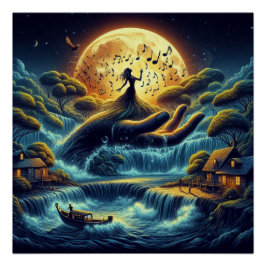 Bezaubernde Mondlichtserenade Poster