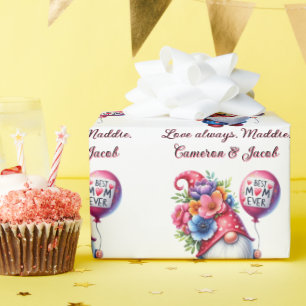 Bezaubernde Muttertag Personalisierte beste Mama Geschenkpapier