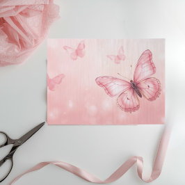 bezaubernde rosa Schmetterlinge Seidenpapier