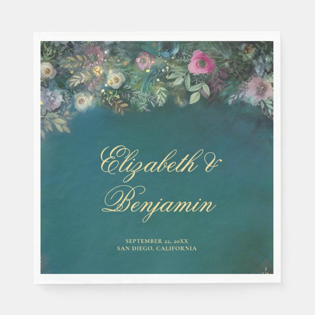 Bezaubernde Rose aus dem Wald Märchen Elegante Hoc Serviette (Vorderseite)