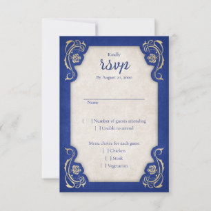 Bezaubernde Rose Hochzeit RSVP Karte