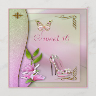 Bezaubernde Schuhe Magnolie u. Einladung