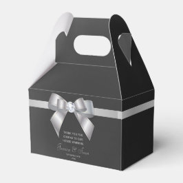 Bezaubernde silberne Bogen-u. Band-Haus-Erwärmung Geschenkschachtel