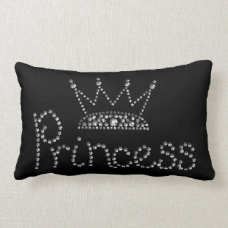 Bezaubernde silberne Prinzessin Crown Lendenkissen