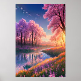 Bezaubernde Sonnenuntergänge im Riverland Poster