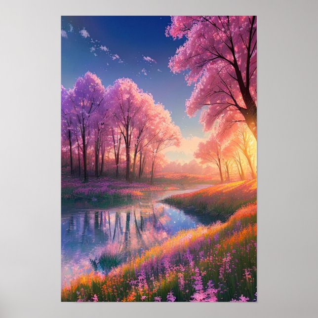 Bezaubernde Sonnenuntergänge im Riverland Poster (Vorne)