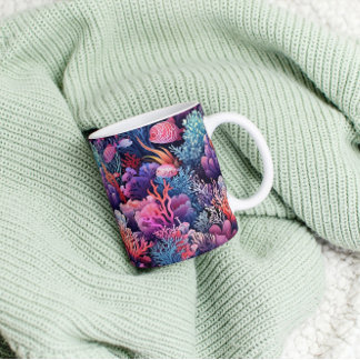 Bezaubernde Tasse des Korallenriffs mit farbenfroh