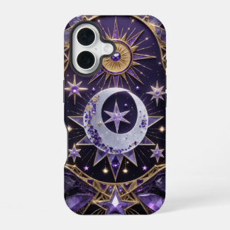 Bezaubernde Violett- und Gold-Design-Beispiele: iPhone 16 Hülle
