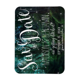 Bezaubernde Waldbäume bemalten Lichter Save the Da Magnet