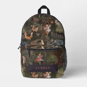 Bezaubernde Waldnachtvieh-Feen Bedruckter Rucksack
