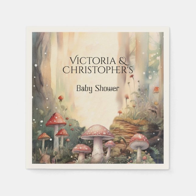 Bezaubernde Waldtoadstool Kinderdusche Serviette (Vorderseite)