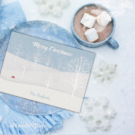 Bezaubernde Weihnachtskarte für den Wald Feiertagskarte