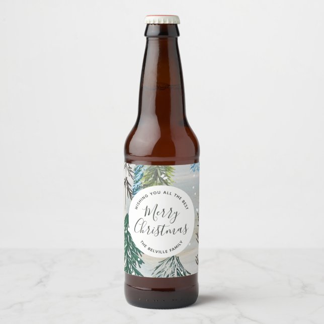 Bezaubernde Weihnachtskletter Bierflaschenetikett (Vorderseite)