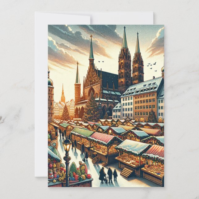 Bezaubernde Weihnachtsmärkte in Nürnberg Postkarte (Vorderseite)