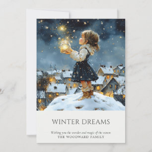 Bezaubernde Winterweihnacht Feiertagskarte