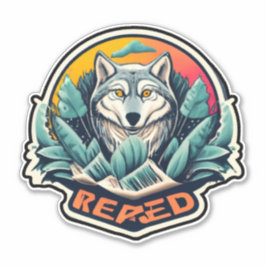 Bezaubernde Wolfsticker für Naturliebhaber Aufkleber