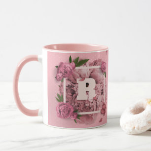 Bezaubernder Blumenpfingstrosen-Entwurf Tasse