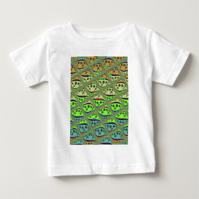 Bezaubernder eklektischer Garten Schachbrettblumen Baby T-shirt (Vorderseite)